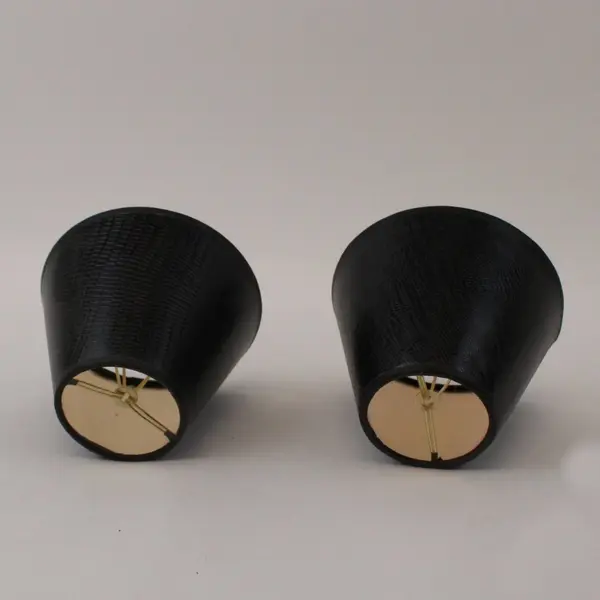 Set of 2 Black Tapered Lamp Shades