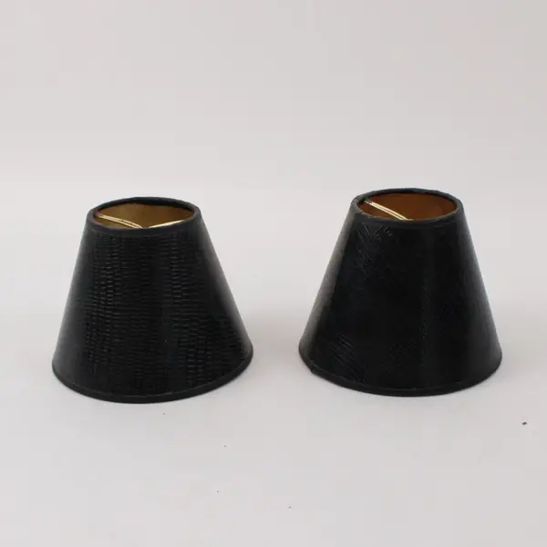 Set of 2 Black Tapered Lamp Shades