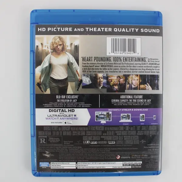 Lucy (2014) Blu-ray Movie Scarlett Johansson Morgan Freeman