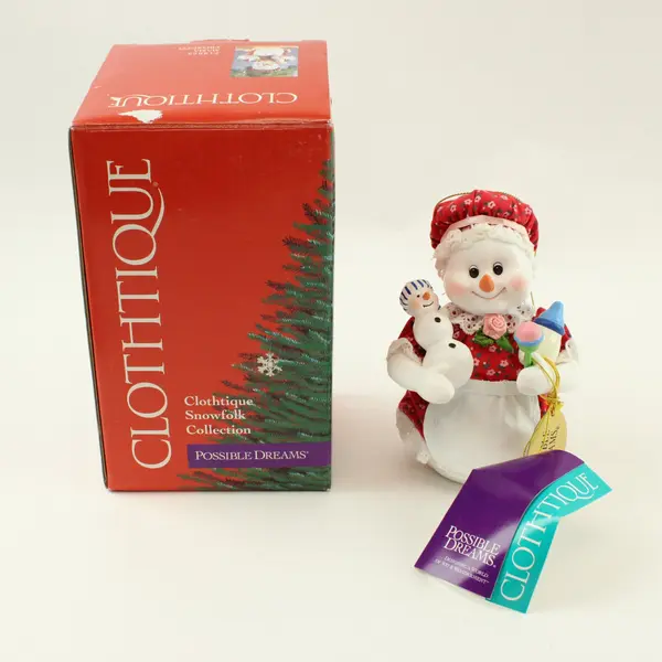 Possible Dreams Clothtique Mama Frozetti Snowman Figurine 718003