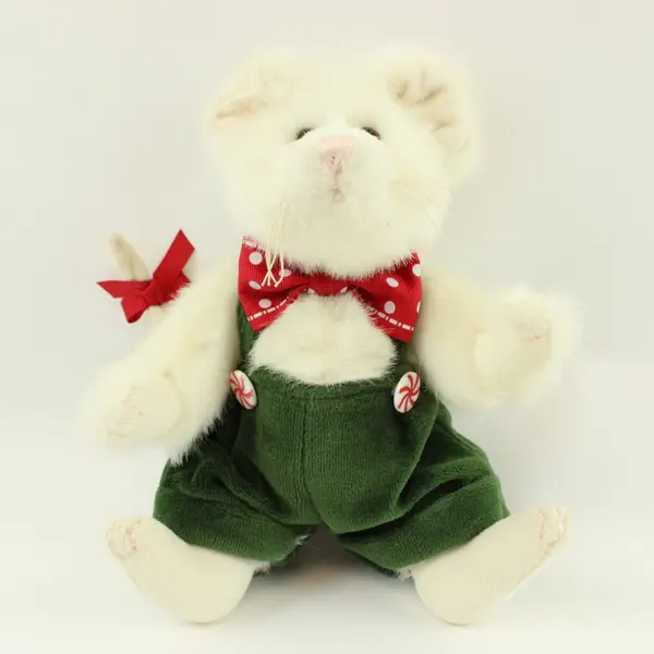 Vintage Boyds Bears & Friends Colby S. Mouski Plush Mouse Green Overalls