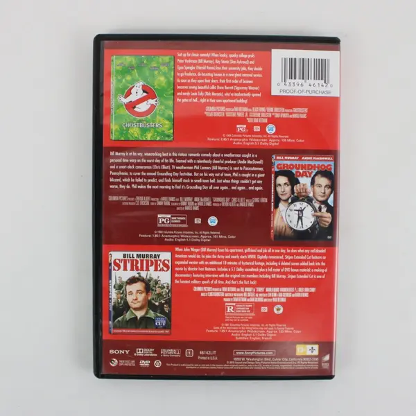 Bill Murray Ghostbusters Groundhog Day Stripes 3-Movie DVD Collection