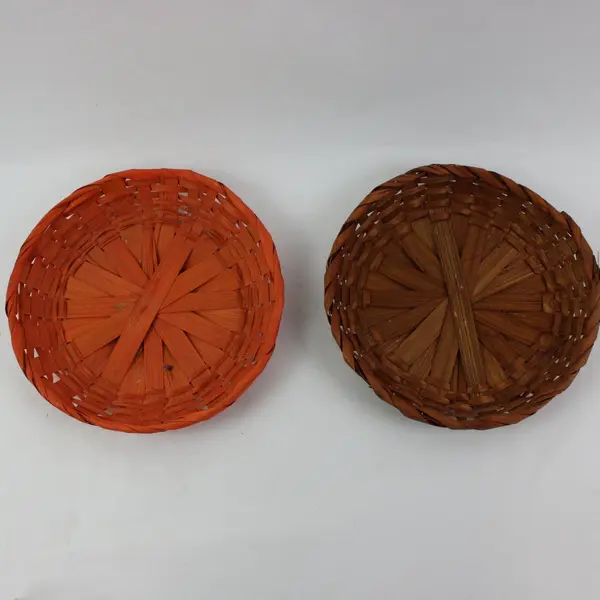 Set of 9 Rattan Wicker Paper Plate Holders Boho Picnic
