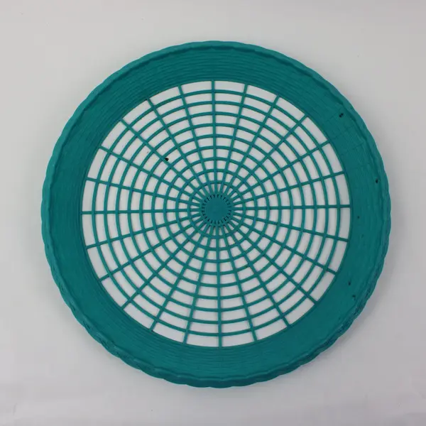 Lot of 6 Vintage Plastic Plate Holders Red Teal Blue 9.5-10 in Diameter