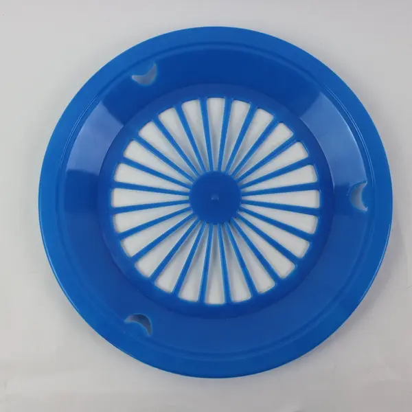 Lot of 6 Vintage Plastic Plate Holders Red Teal Blue 9.5-10 in Diameter
