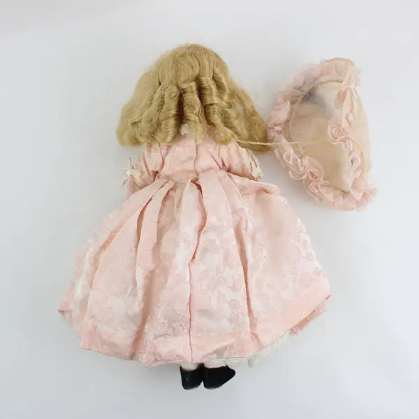 1966 Madame Alexander Doll Blonde Ringlets Pink Dress Matching Hat 13"