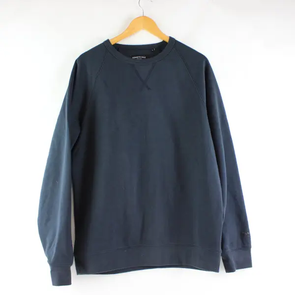 Kenneth Cole Men's Large Navy Blue Crewneck Sweatshirt
