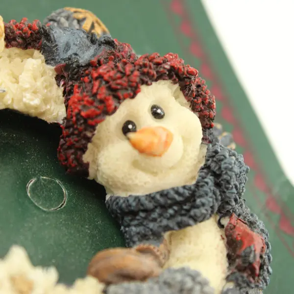 Boyds Bears Folkwear Snowman Pin Brooch on Card