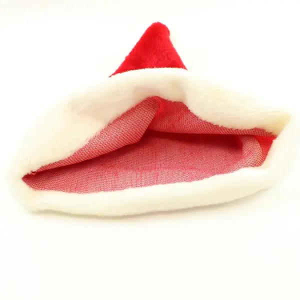 Classic Christmas Santa Hat Red White Faux Fur Trim Pom Pom Costume