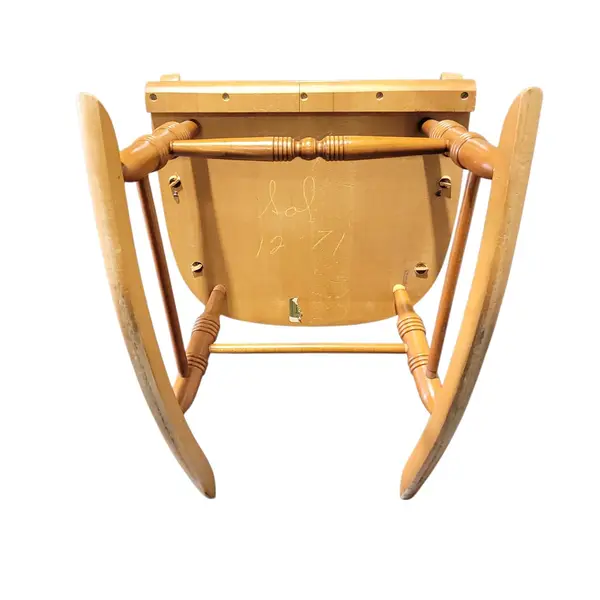 Vintage Mid Century Wooden Rocking Chair Spindle Back Accent - Local Pickup Only