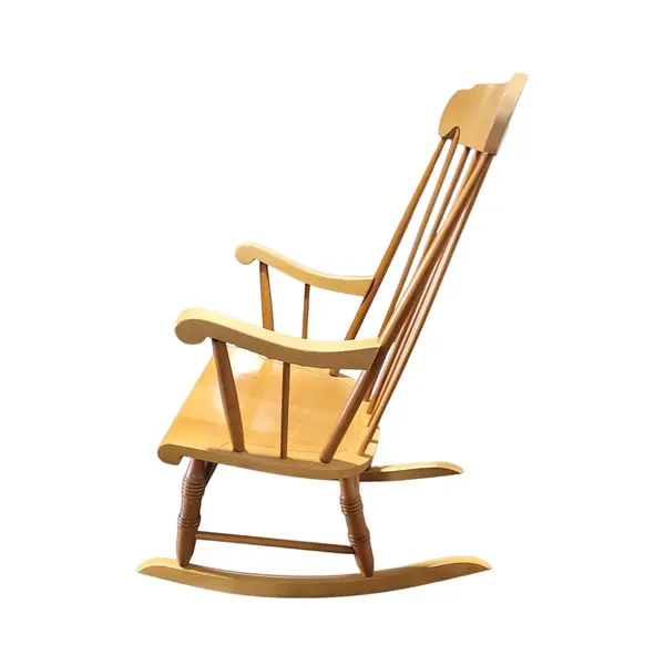Vintage Mid Century Wooden Rocking Chair Spindle Back Accent - Local Pickup Only