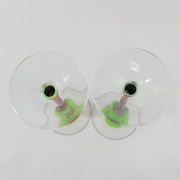 Pier 1 Imports Bohemian Art Glass Taper Candle Stick Holders Red Gold Green 12”