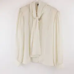 SK & Company Women's Off-White Button-Down Blouse Size 14