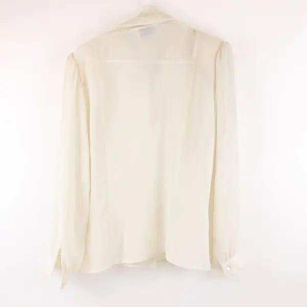 SK & Company Women's Off-White Button-Down Blouse Size 14