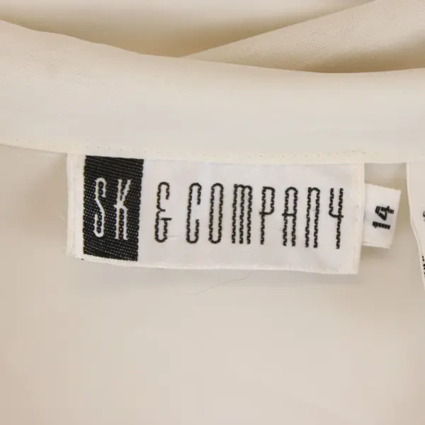 SK & Company Women's Off-White Button-Down Blouse Size 14