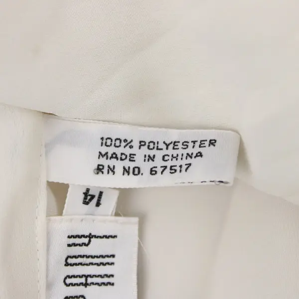 SK & Company Women's Off-White Button-Down Blouse Size 14