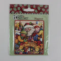 Mary Engelbreit Believe Santa Christmas Refrigerator Magnet