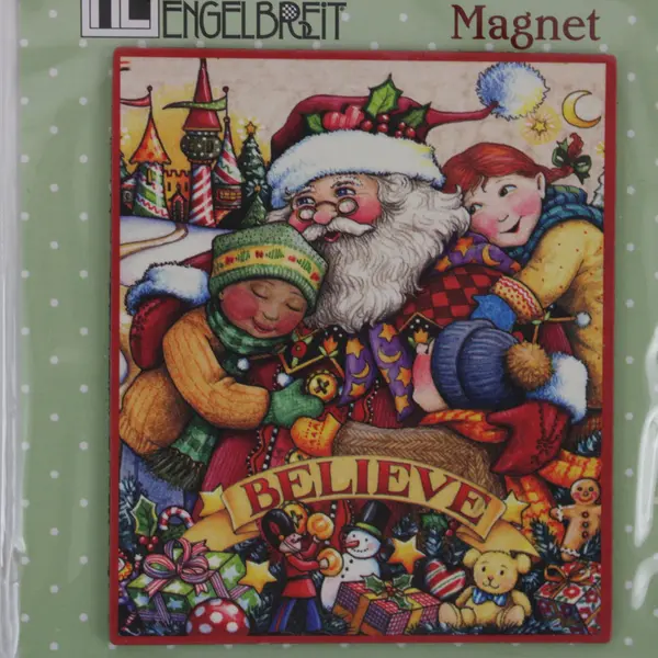 Mary Engelbreit Believe Santa Christmas Refrigerator Magnet