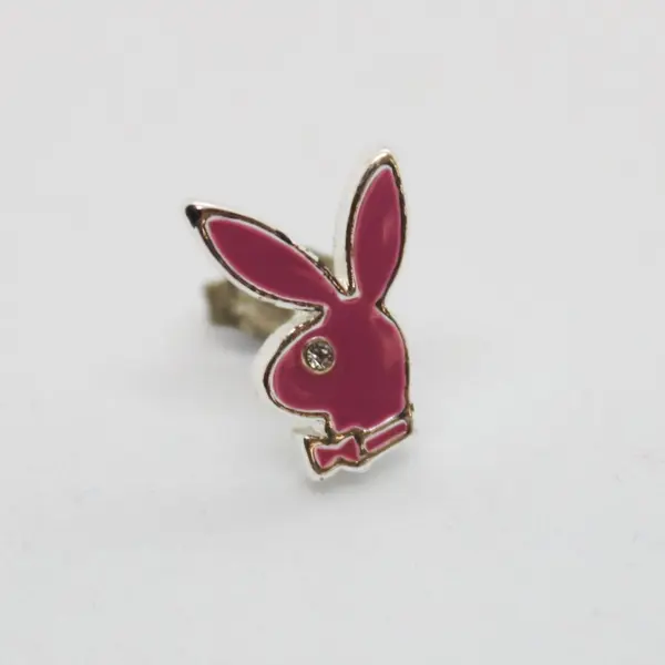 Playboy Pink Bunny Stud Earrings Pair