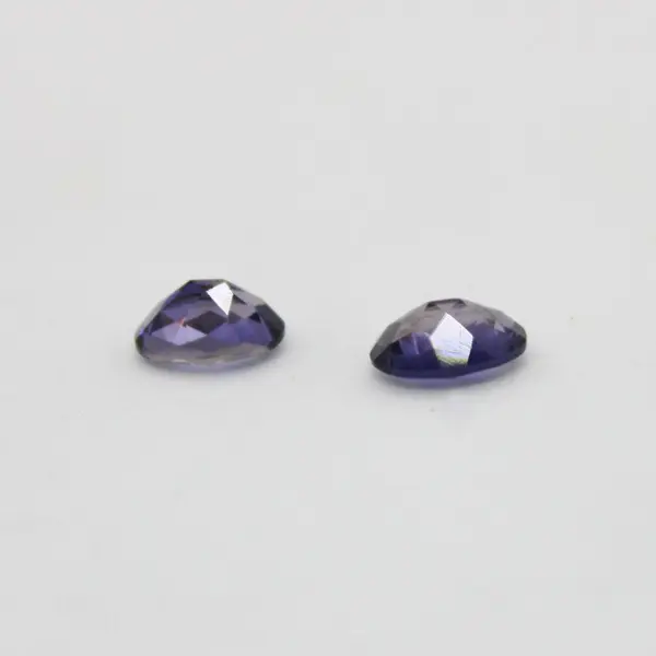 Lot of 2 Purple Faceted Iolite Gemstones 5x7mm Jewelry Making