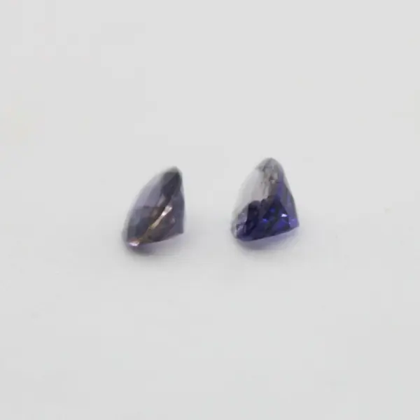 Lot of 2 Purple Faceted Iolite Gemstones 5x7mm Jewelry Making