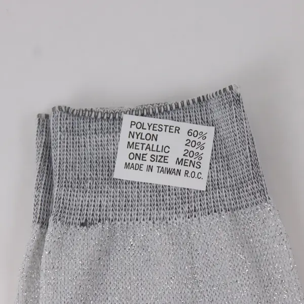 Carol Wright Gifts Metallic Knit Socks Silver One Size Men's