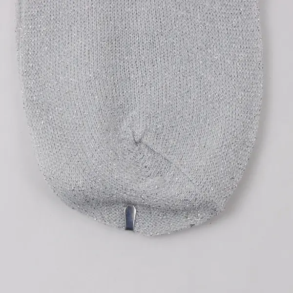 Carol Wright Gifts Metallic Knit Socks Silver One Size Men's