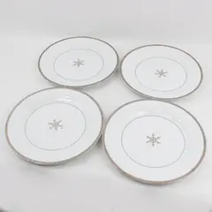 Set of 4 Target Holiday 08 Arctic Solstice Snowflake Dinner Plates 10.5in