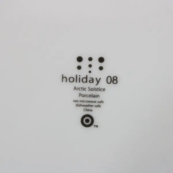 Set of 4 Target Holiday 08 Arctic Solstice Snowflake Dinner Plates 10.5in