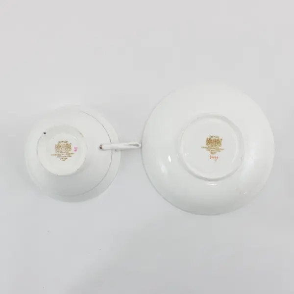 Paragon Light Blue Bone China Cup And Saucer Peonies & Daisies