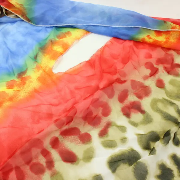 FC Orange Green Abstract Animal Print Tie Dye Fashion Scarf