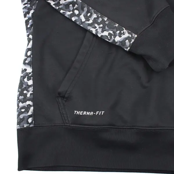 Nike Therma-FIT Boys Large Black Gray Camo Hoodie
