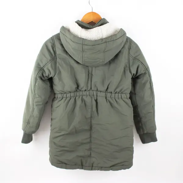 Justice Girls Sherpa-Lined Jacket Army Green Size Medium 10 FLAWED