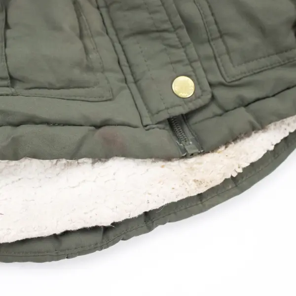 Justice Girls Sherpa-Lined Jacket Army Green Size Medium 10 FLAWED