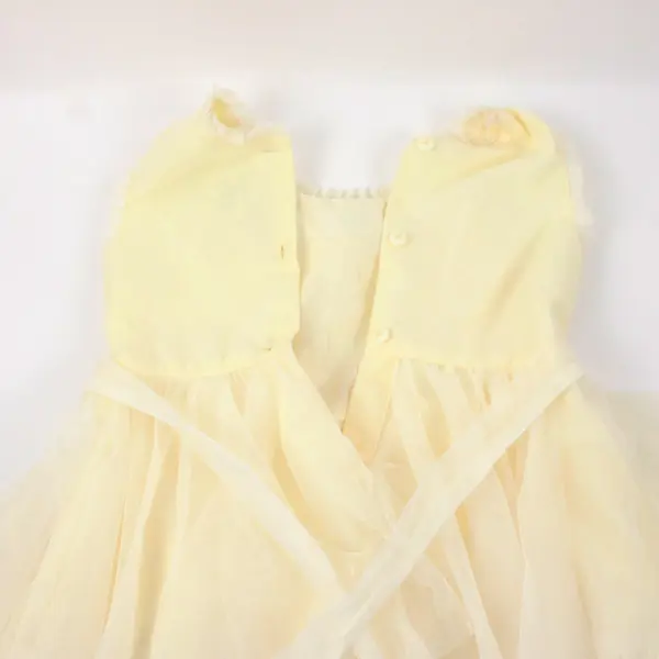 Jona Michelle Girls Cream Sequin Tulle Dress Size 5 CO5428