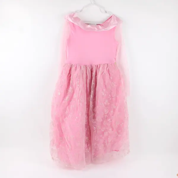 Disney Store Princess Aurora Pink Dress Costume Girls Size Small 6/6X FLAWED
