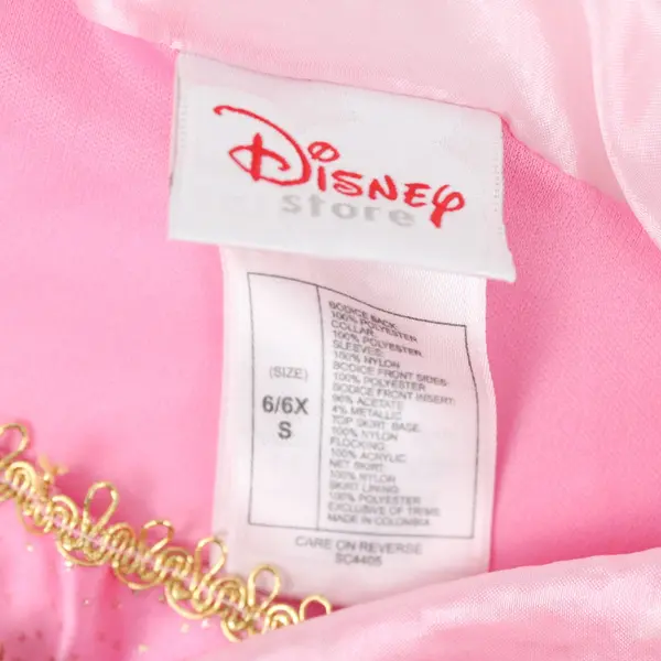 Disney Store Princess Aurora Pink Dress Costume Girls Size Small 6/6X FLAWED