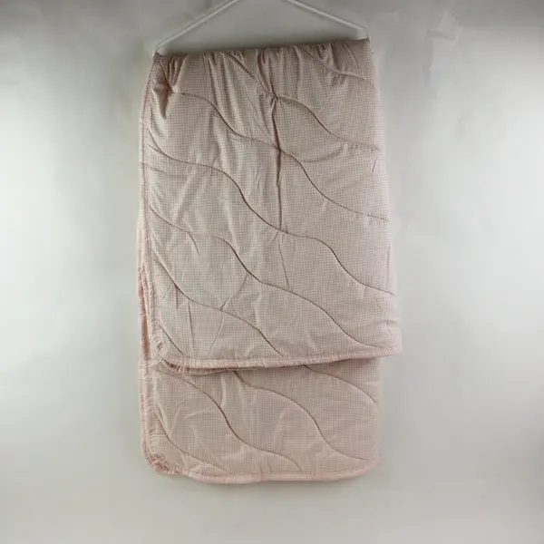 Pink Gingham Floral Baby Toddler Crib Blanket 40 x 60