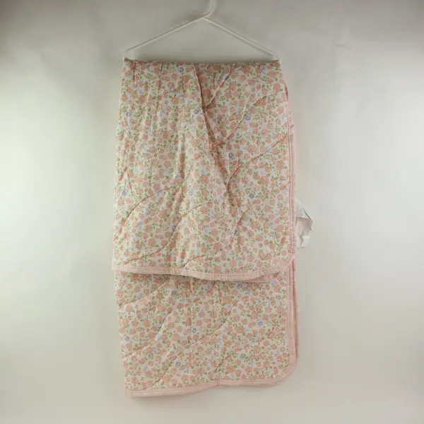 Pink Gingham Floral Baby Toddler Crib Blanket 40 x 60