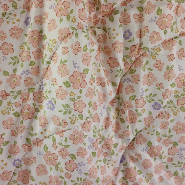 Pink Gingham Floral Baby Toddler Crib Blanket 40 x 60