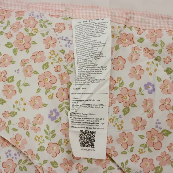 Pink Gingham Floral Baby Toddler Crib Blanket 40 x 60