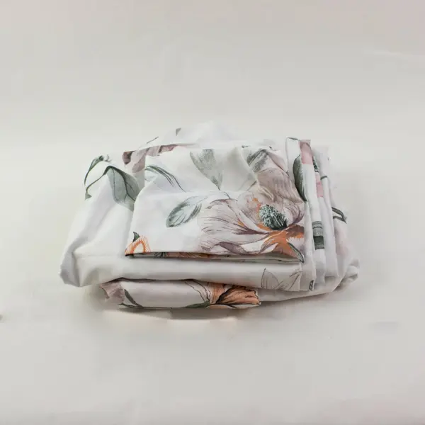 3 Pc Botanical Floral Print Twin Sheet Set Pre-Owned