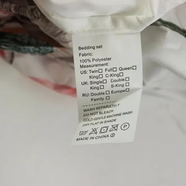 3 Pc Botanical Floral Print Twin Sheet Set Pre-Owned