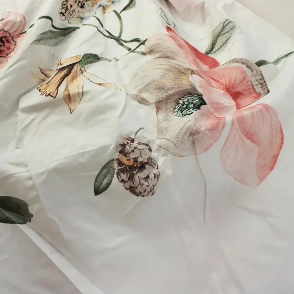 3 Pc Botanical Floral Print Twin Sheet Set Pre-Owned