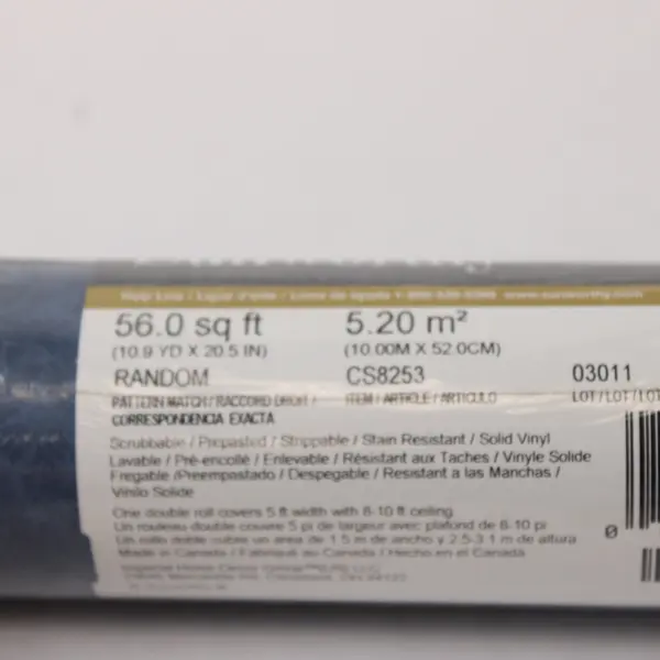 Sunworthy Blue Marble Prepasted Vinyl Wallpaper 56 Sq Ft