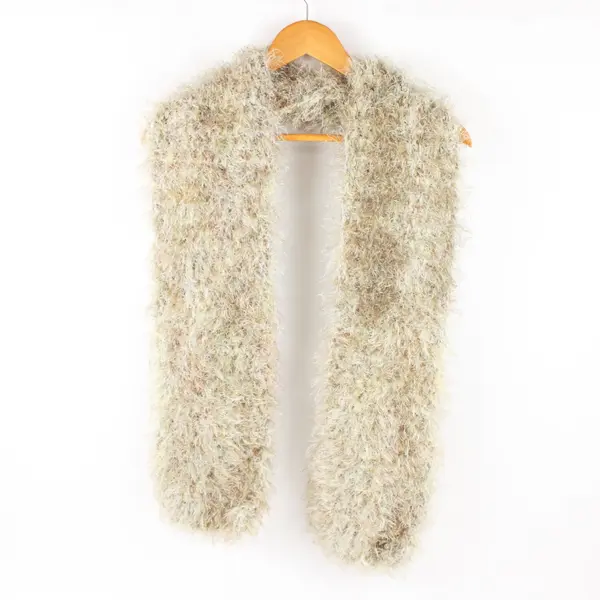 Beige Eyelash Scarf