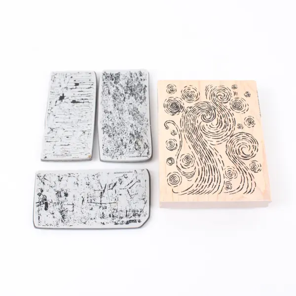 Stampendous Skinner ASCRS03 Rubber Background Stamps Lot of 4