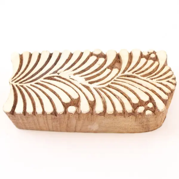 Lot of 11 Wooden Block Printing Stamps Spiral Geometric