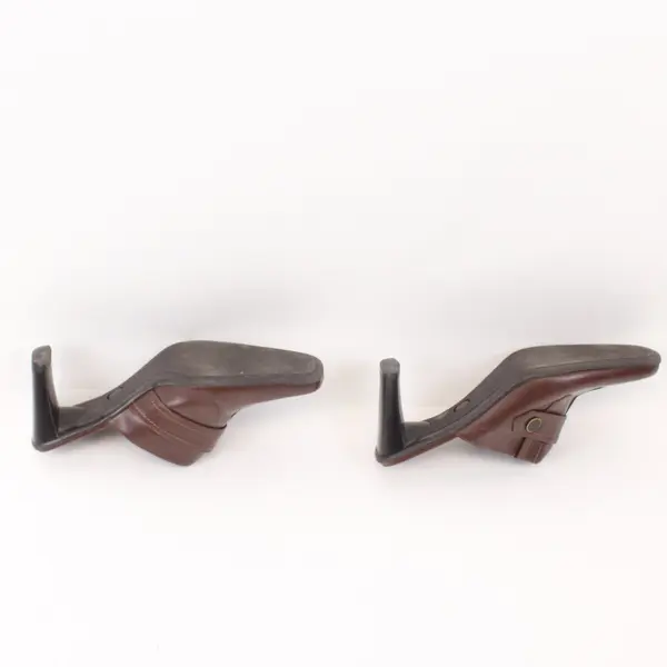 Coldwater Creek Women's Brown Leather Square Toe Mule Heels 6.5M