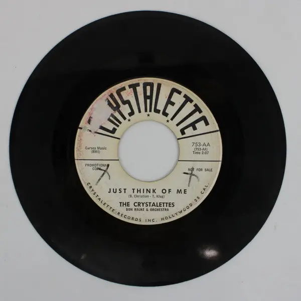 The Crystalettes Billy My Billy/Just Think Of Me  7" Vinyl Record